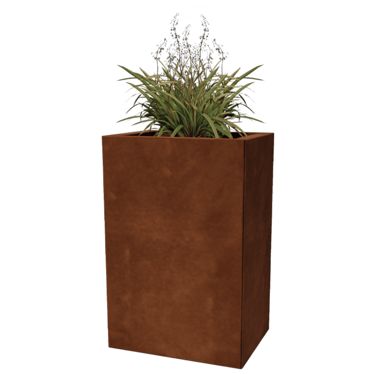 Fioriera in acciaio Corten - Rettangolo - 30 x 40 cm