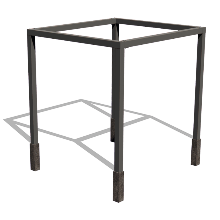 Pergola in acciaio - Quadrata - 274 x 250 x 230 cm