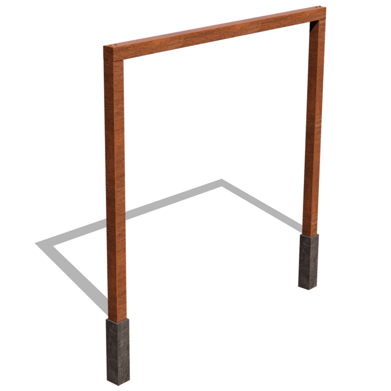 Pergola in acciaio corten - Dritta - 300 x 230 cm