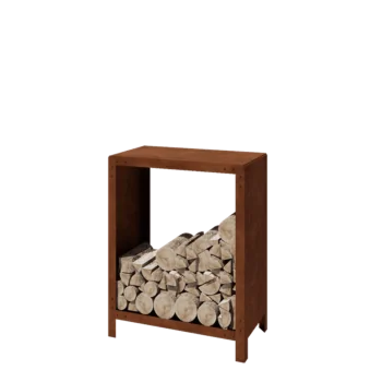 Portalegna in acciaio corten - Indiana - 80 x 40 x 100 cm