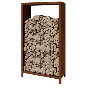 Portalegna in acciaio corten - Indiana - 100 x 40 x 180 cm