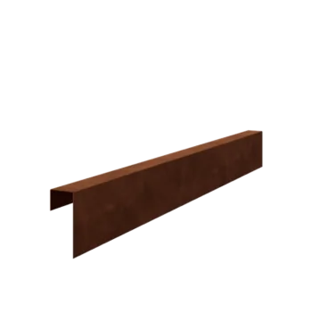 Profilo di rivestimento in acciaio corten - 15 x 6 x 5 cm - 150 cm