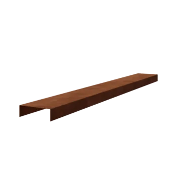 Profilo di rivestimento in acciaio corten - 5 x 15 x 5 cm - 150 cm