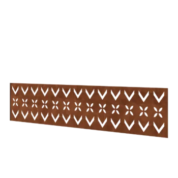 Recinzione in acciaio corten H - Panello V - 180 x 47,5 cm