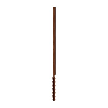 Recinzione in acciaio corten H - Palo finale con picchetto di fissagio - 190 x 6 x 6 cm - Per 3x Panello 63,3 cm