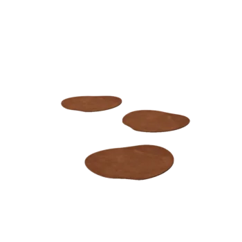 Passo giapponese in acciaio corten - Organico - 30 x 30 cm