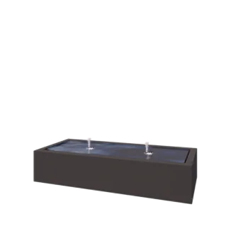 Fontana in alluminio - Lyra - 200 x 80 x 40 cm - RAL7016 opaco (grigio antracite) - Con Illuminazione LED