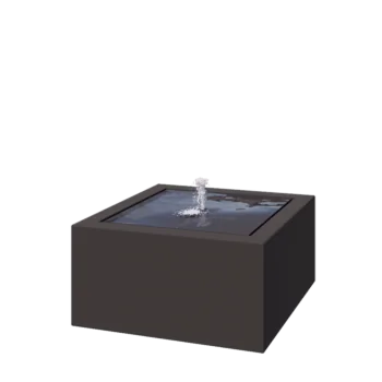 Fontana in alluminio - Lyra - 80 x 80 x 40 cm - RAL7016 opaco (grigio antracite) - Con Illuminazione LED