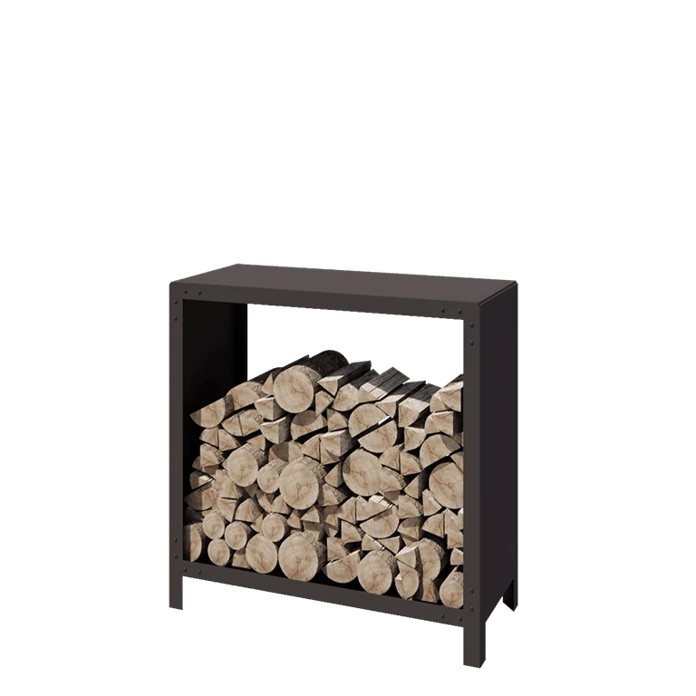Portalegna in acciaio - Indiana - 100 x 40 x 100 cm - Altri colori RAL