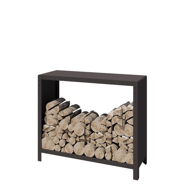 Portalegna in acciaio - Indiana - 120 x 40 x 100 cm - RAL7016 opaco (grigio antracite)