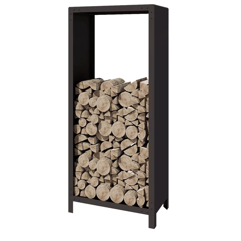 Portalegna in acciaio - Indiana - 80 x 40 x 180 cm - RAL7016 opaco (grigio antracite)