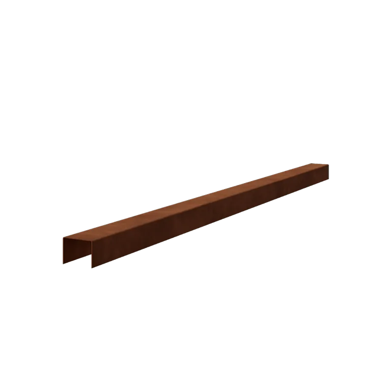 Profilo di rivestimento in acciaio corten - 5 x 6 x 5 cm - 150 cm