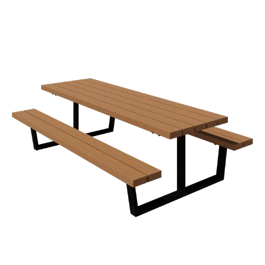 Tavolo da picnic in acciaio - Georgia L - 240 x 163 x 75 cm - Con legno di Douglas