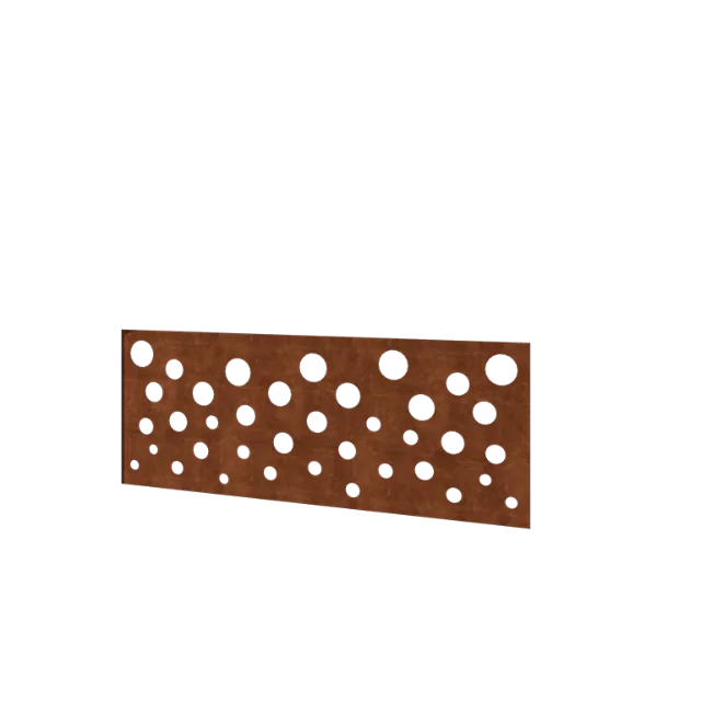 Recinzione in acciaio corten H - Panello B - 120 x 47,5 cm