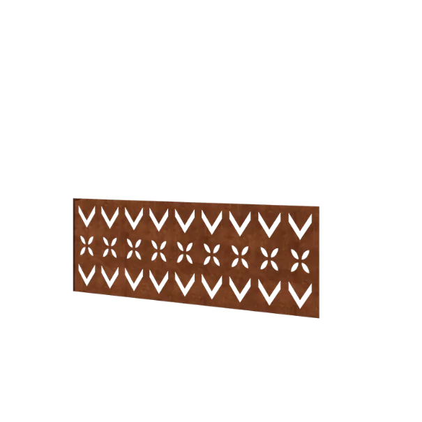 Recinzione in acciaio corten H - Panello V - 120 x 47,5 cm