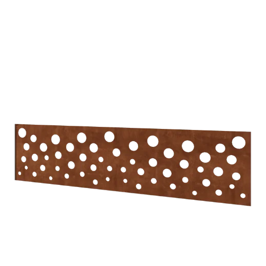 Recinzione in acciaio corten H - Panello B - 180 x 47,5 cm