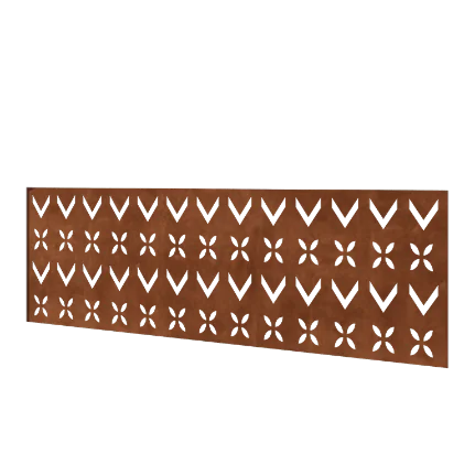 Recinzione in acciaio corten H - Panello V - 180 x 63,3 cm