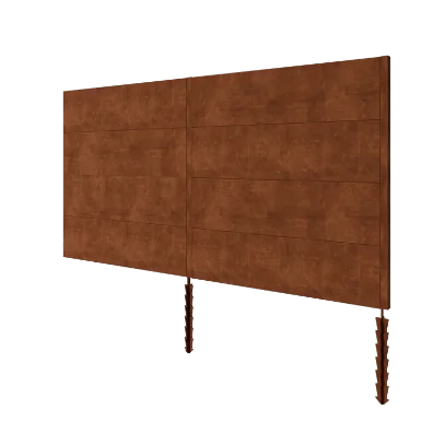 Recinzione in acciaio corten H4 - Set completo - 372 x 6 x 190 cm