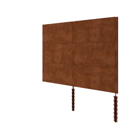 Recinzione in acciaio corten H3 - Set completo - 252 x 6 x 190 cm