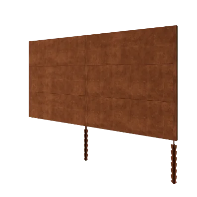 Recinzione in acciaio corten H3 - Set completo - 372 x 6 x 190 cm