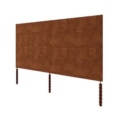 Recinzione in acciaio corten H4 - Set completo - 378 x 6 x 190 cm