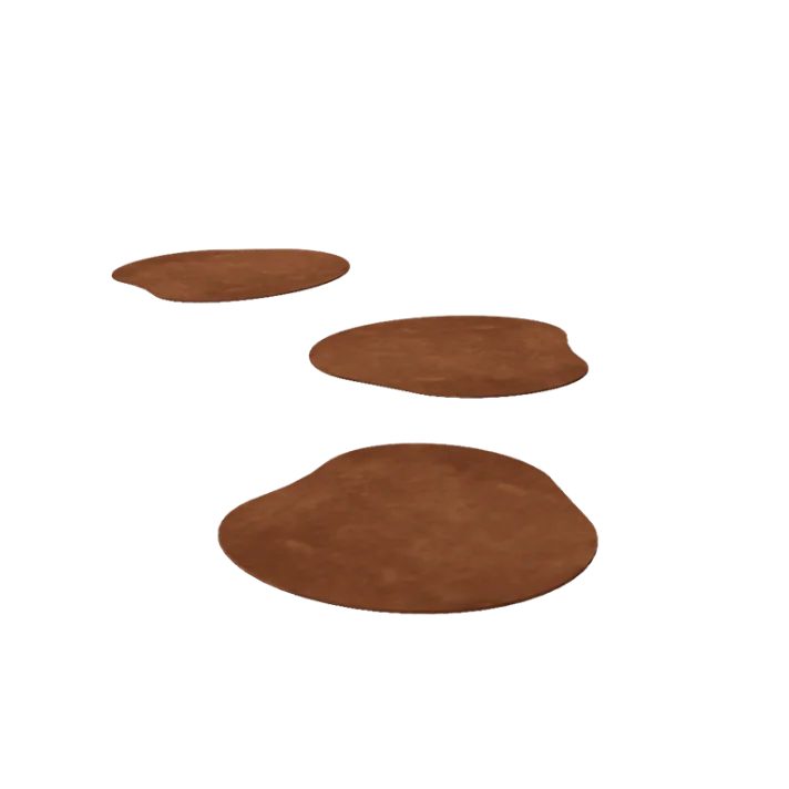 Passo giapponese in acciaio corten - Organico - 40 x 40 cm