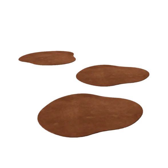 Passo giapponese in acciaio corten - Organico - 50 x 50 cm