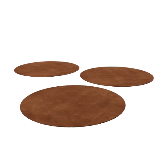 Passo giapponese in acciaio corten - Rotondo - 75 cm