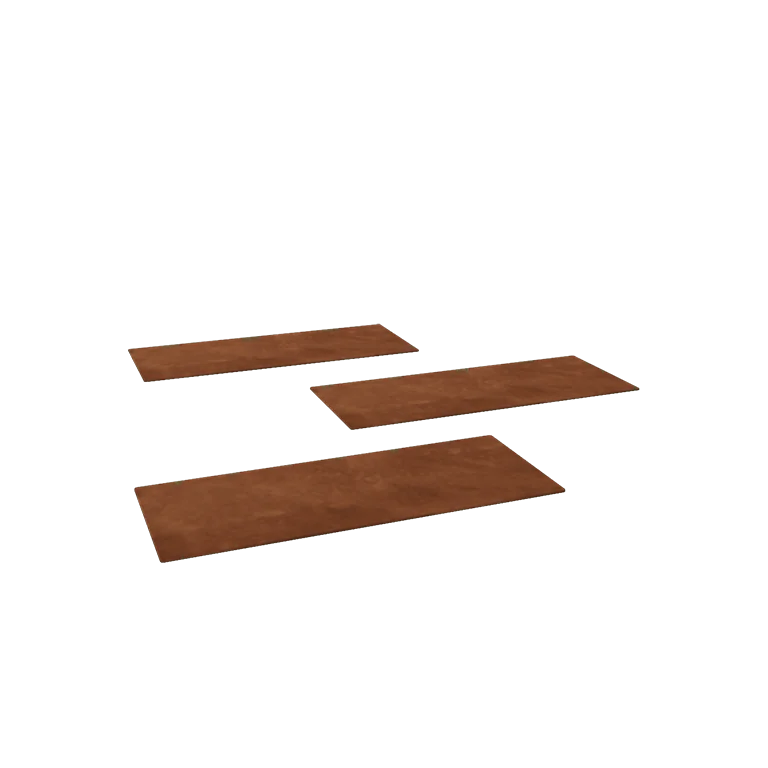 Passo giapponese in acciaio corten - Rettangolo - 60 x 25 cm