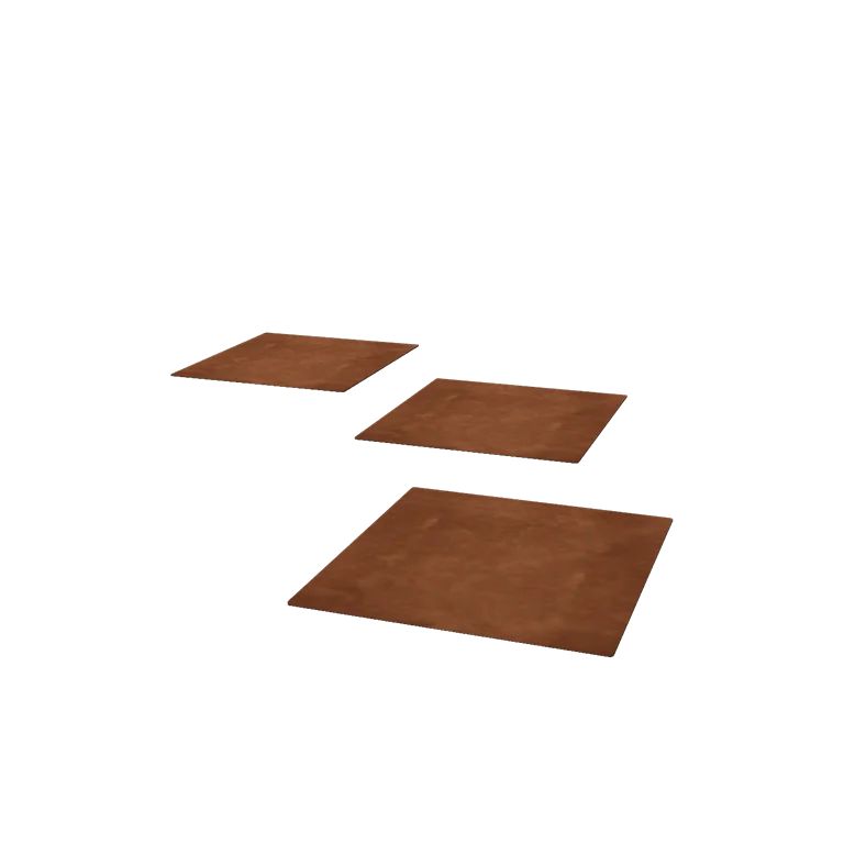 Passo giapponese in acciaio corten - Quadrato - 40 x 40 cm
