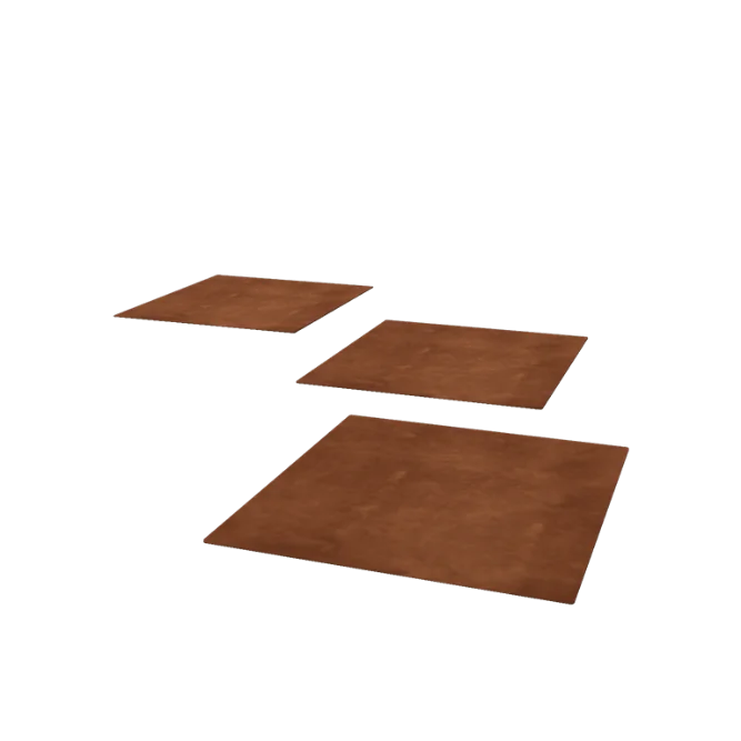 Passo giapponese in acciaio corten - Quadrato - 50 x 50 cm