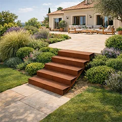 Scale da giardino per un passaggio sicuro tra diversi livelli del giardino